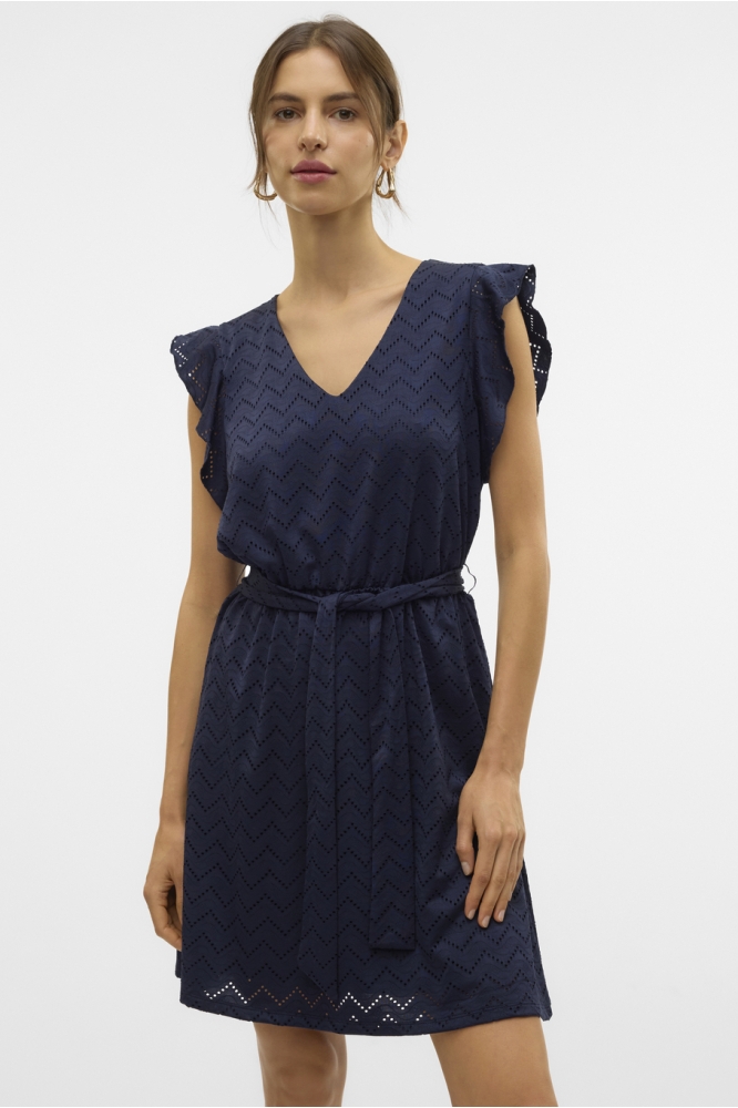 VMTHAS SL SHORT V-NECK DRESS JRS GA 10328126 NAVY BLAZER